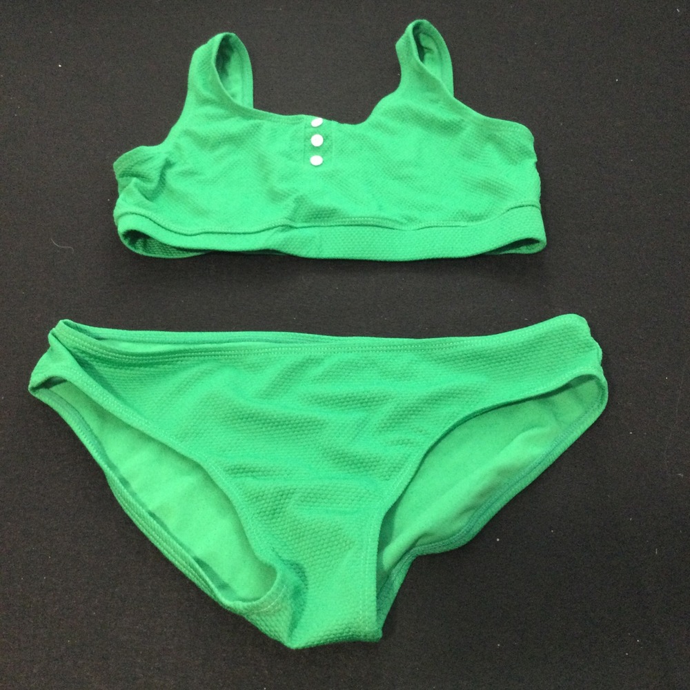 Ocean Gear Green Textured Tank Bikini‎ Set XL 14-16 Textured Swimsuit